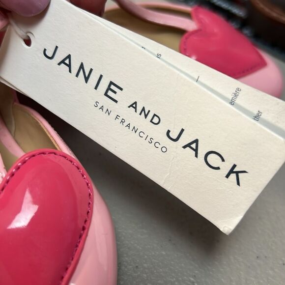 Janie and Jack 100048235 Heart T-Strap Ballet Flat NWT - Picture 10 of 11